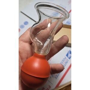 Vintage Crest Breast Pump SR33 Glass Rubber Bulb with Original Box